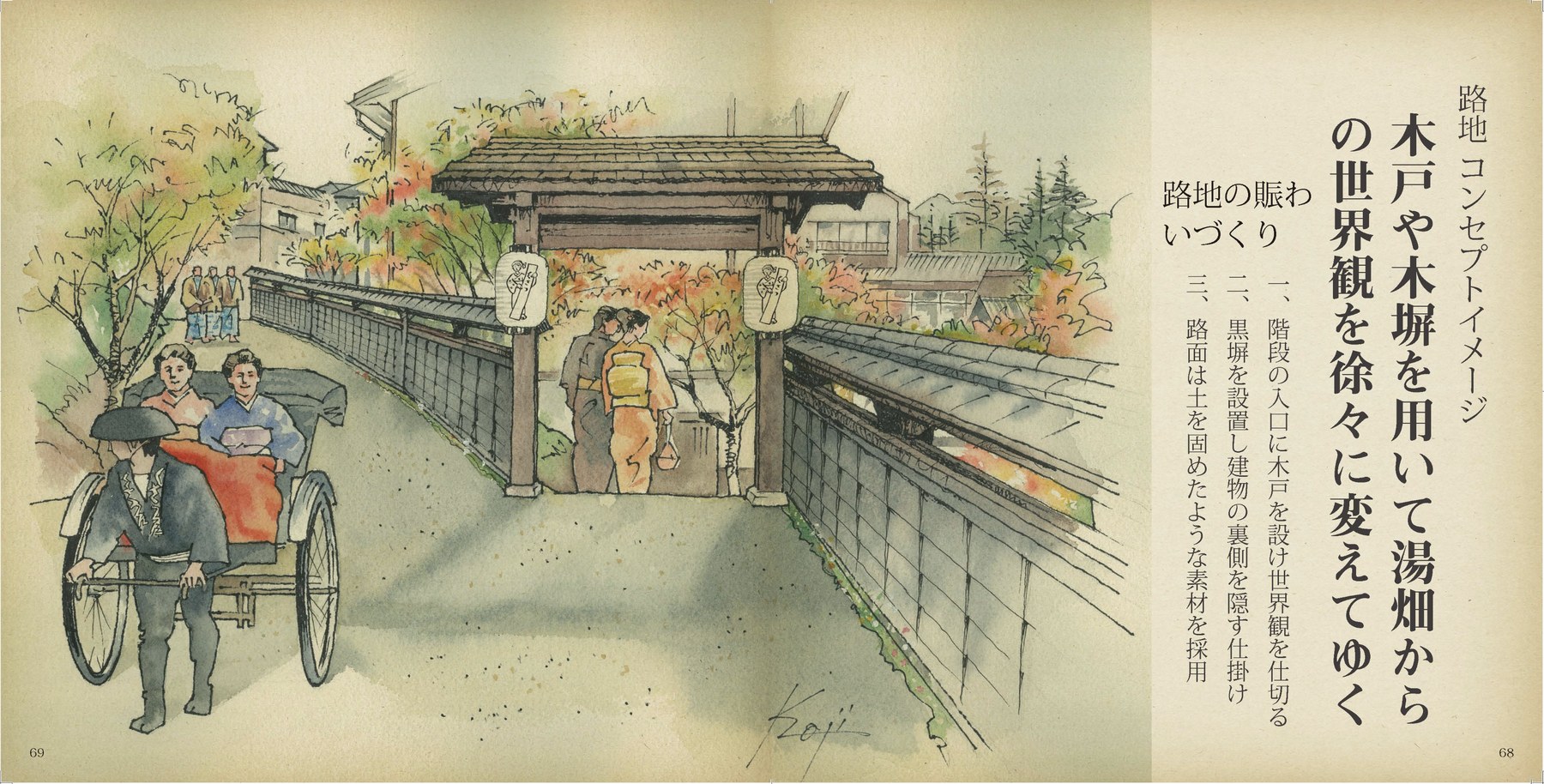 裏草津計画の企画書内スケッチ